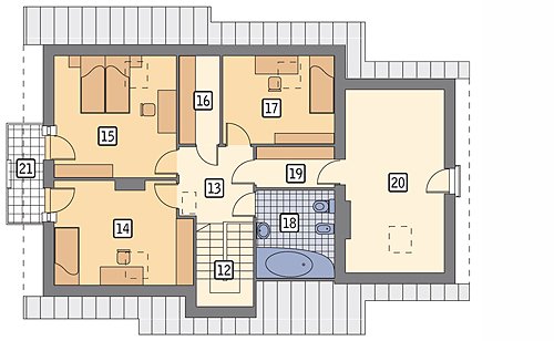 Загородный дом 202.6 м² с мансардой