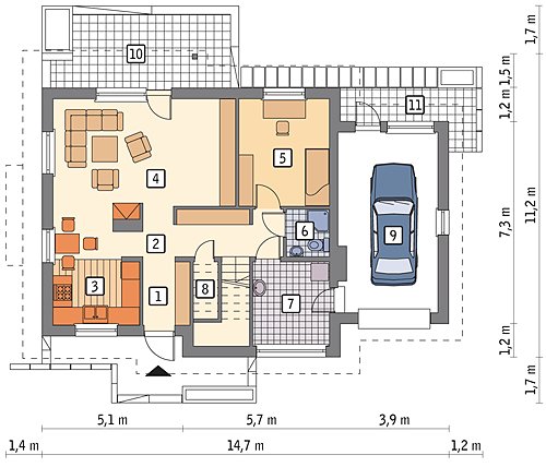 Загородный дом 202.6 м² с мансардой