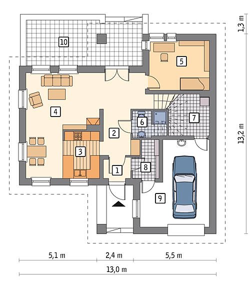 Konkursowy — Energieeffizientes Haus 167.8 m²
