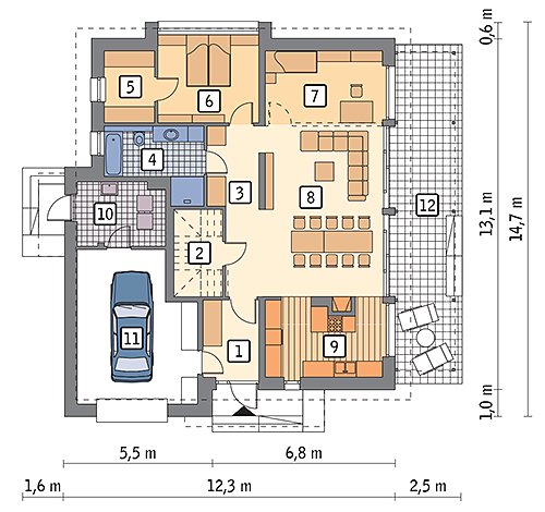 Комфортный дом на SIP-панелях 129 м²