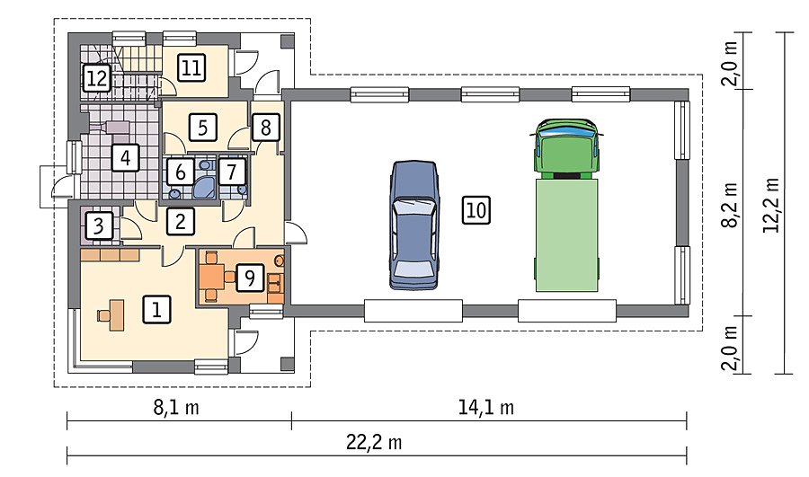 Service Center with Integrated Residential Unit