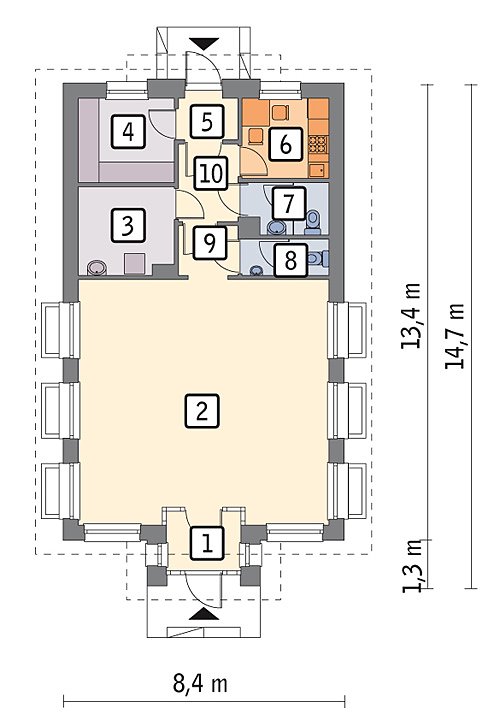 Nord Haus Trade & Service Building 86.7 m²